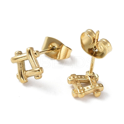 304 Stainless Steel Stud Earrings EJEW-Q788-04G-1