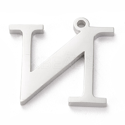 Tarnish Resistant 304 Stainless Steel Letter Pendant Rhinestone Settings LS-STAS-J028-01N-1