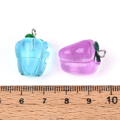 Transparent Resin Pendants RESI-N050-14P-1