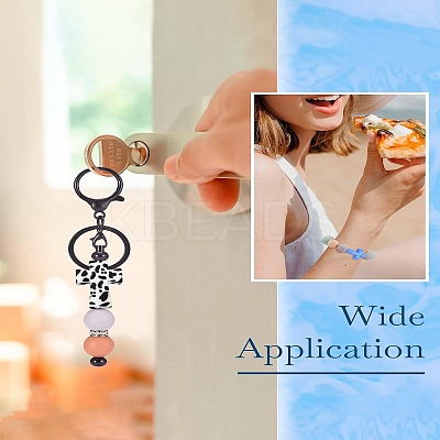 10Pcs 10 Styles Cross Silicone Focal Beads SIL-YW0001-26-1
