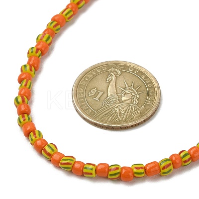 Glass Seed Beaded Necklace with 304 Stainless Steel Clasps NJEW-JN04428-1