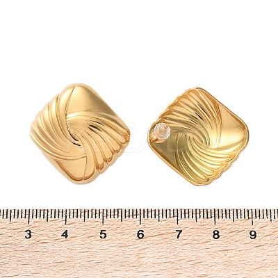 304 Stainless Steel Stud Earrings for Women LS-EJEW-K306-01G-1