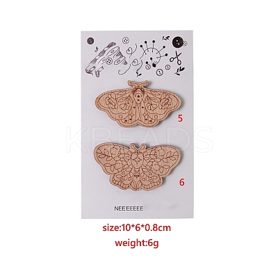 Butterfly Wood Magnetic Needle Pin PW-WG12162-03-1