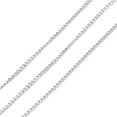 Tarnish Resistant 304 Stainless Steel Curb Chains CHS-D033-02P-01-1