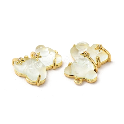 Transparent Resin Crystal Rhinestone Pendants LS-KK-H438-04G-05-1