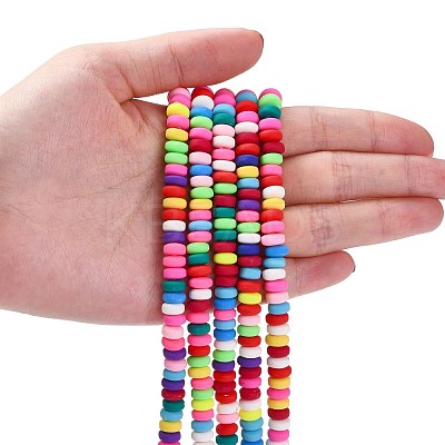 Handmade Polymer Clay Beads Strands X-CLAY-N008-008A-1