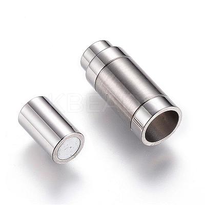 Tarnish Resistant 304 Stainless Steel Magnetic Clasps with Glue-in Ends STAS-D159-15-1