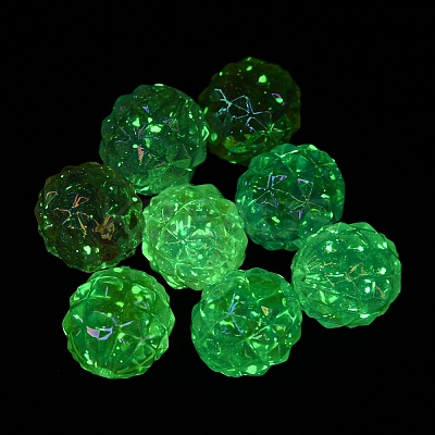 UV Plating Luminous Acrylic Beads MACR-D024-22-1