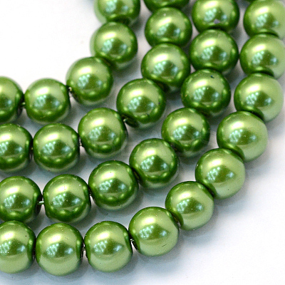 Baking Paint Glass Pearl Bead Strands X-HY-Q003-3mm-13-1