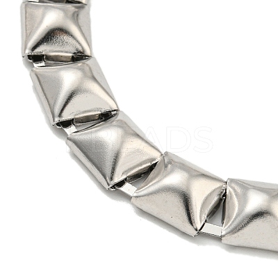Non-Tarnish 304 Stainless Steel Square Link Chain Bracelets BJEW-S153-02P-1