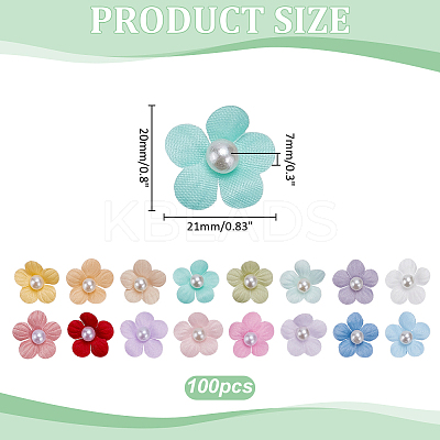 100Pcs Cloth Flower for Clothes Garment Accessories Decorative DIY-ME0002-05-1