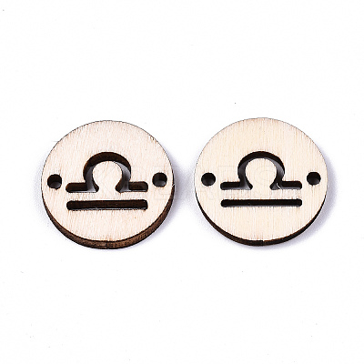 Unfinished Natural Poplar Wood Links Connectors WOOD-S045-139A-06-1