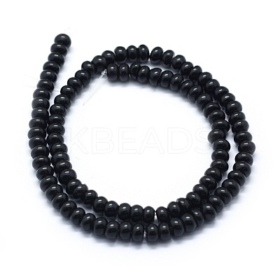 Synthetic Black Stone Beads Strands G-E507-24A-1