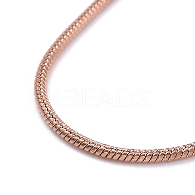 304 Stainless Steel Snake Chain Necklaces NJEW-F248-03A-RG-1