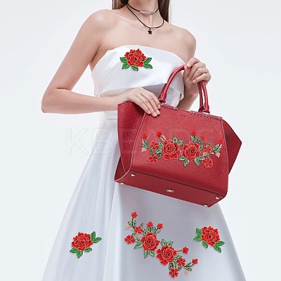 Flower Embroidery Polyester Cloth Iron On Patches PATC-GA0001-53-1
