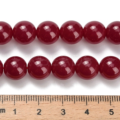 Lab Grown Red Corundum Beads Strands G-L634-B03-10mm-1