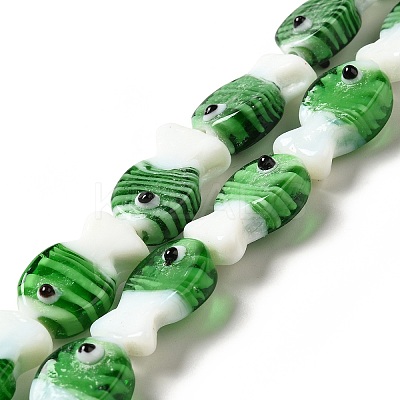 Handmade Lampwork Beads Strands LAMP-G154-07H-1