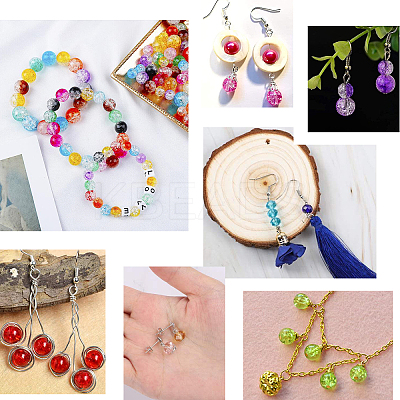 Transparent Crackle Glass Beads CCG-PH0003-13-1