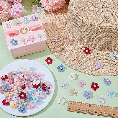 100Pcs Cloth Flower for Clothes Garment Accessories Decorative DIY-ME0002-05-1