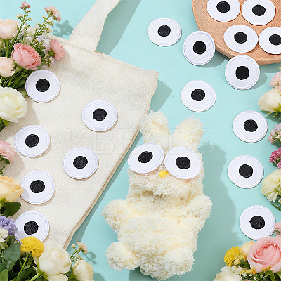 20Pcs Eyes Polyester Embroidery Iron on/Sew on Patches DIY-PH0036-61B-02-1