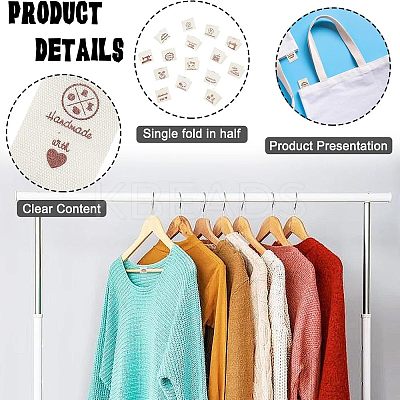 200Pcs 20 Patterns Cotton Sewing Labels FIND-NB0001-44-1