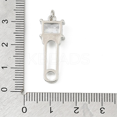 Brass Micro Pave Cubic Zirconia Pendants KK-H527-30P-1