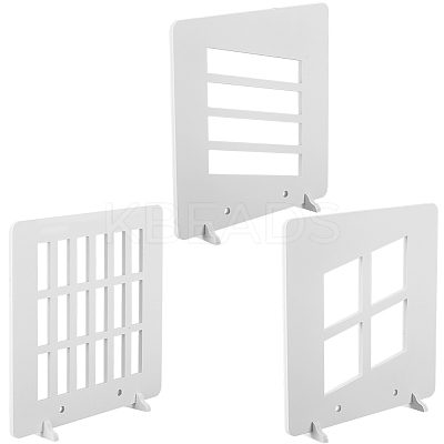 3Pcs 3 Styles HDF High Fiber Density Board Reflection Display Board AJEW-CN0002-89C-1