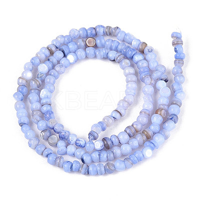 Natural Freshwater Shell Dyed Beads Strands SHEL-T020-29B-1