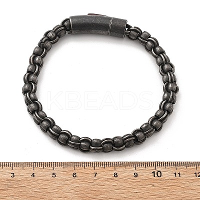 304 Stainless Steel Link Chain Bracelets for Women Men BJEW-A031-04C-AS-1