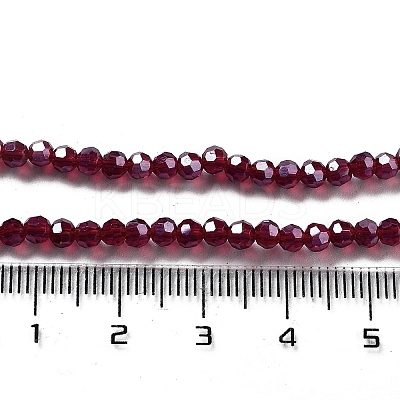 Electroplate Transparent Glass Beads Strands LS-EGLA-A035-T3mm-A02-1