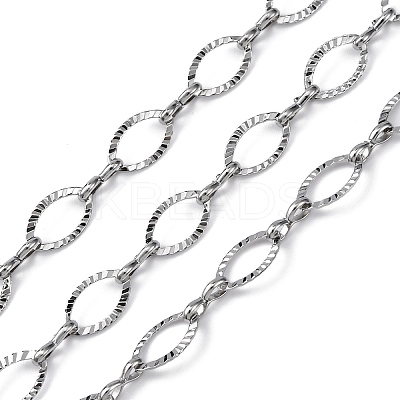 304 Stainless Steel Oval Link Chains CHS-B006-13P-1