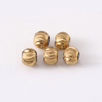 201 Stainless Steel Corrugated Beads LS-X-STAS-S103-17A-G-1