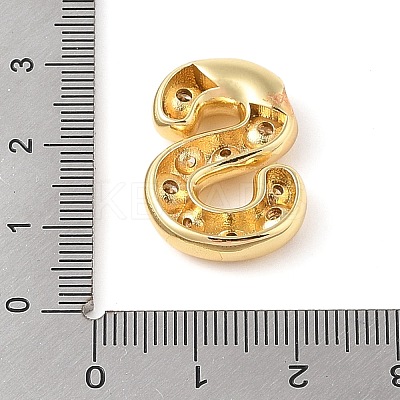 Brass Micro Pave Clear Cubic Zirconia Pendant KK-Z046-01G-S-1