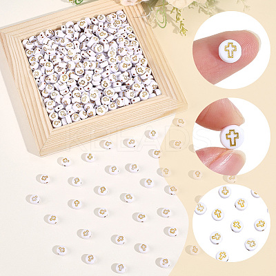 800Pcs Opaque Acylic Beads MACR-PA0001-79-1