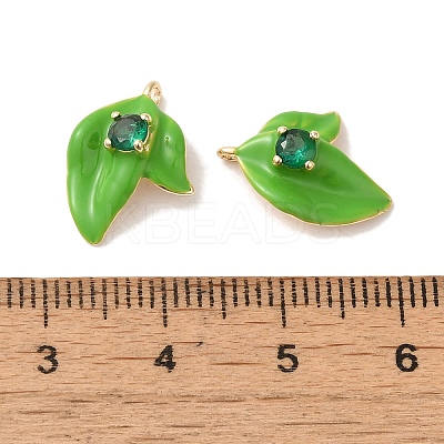 Brass Enamel Pendants KK-S368-06G-1