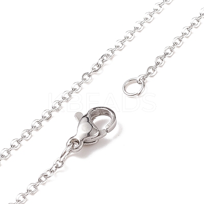 Natural Gemstone Cage Pendant Necklace with 304 Stainless Steel Cable Chains for Women NJEW-JN03905-01-1