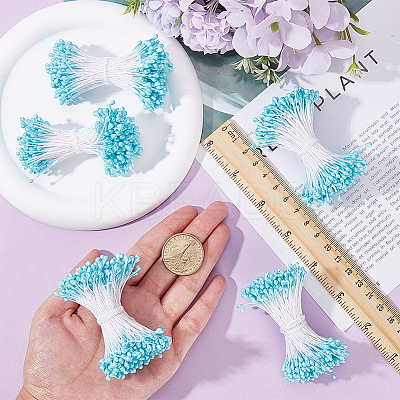 Cotton with Gypsum Artificial Flower Core for Hairpin Accessories DIY-WH20001-21B-1
