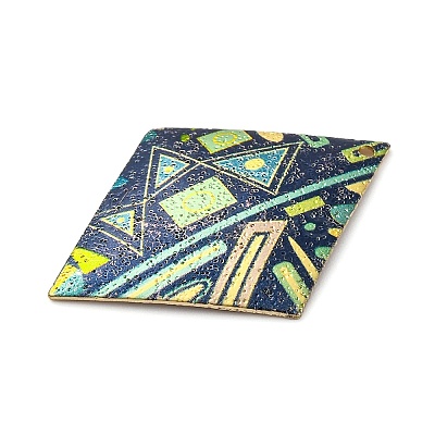 Geometric Alloy Sheet Printed Pendant Earrings Accessories PALLOY-E139-01G-11-1