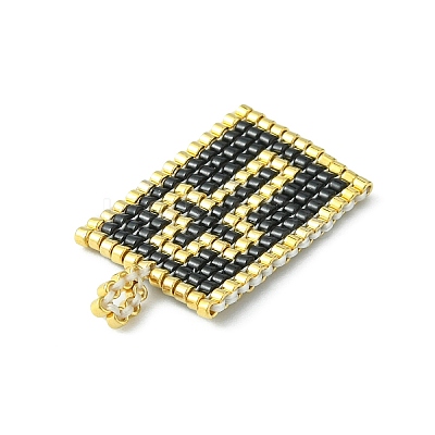 Handmade MIYUKI Japanese Seed Loom Pattern Seed Beads PALLOY-MZ00125-01-1