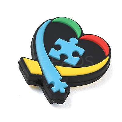 Autism Theme Silicone Beads SL-CBAF318-D06-1