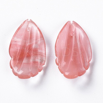 Cherry Quartz Glass Pendants G-F697-C04-1