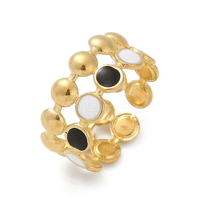 304 Stainless Steel Adjustable Cuff Rings RJEW-Q015-01G-B-1