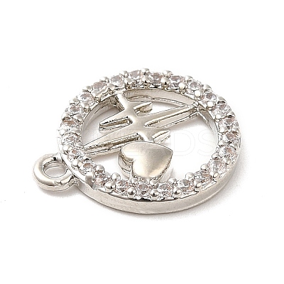 Brass Micro Pave Cubic Zirconia Pendants KK-Q772-02P-1