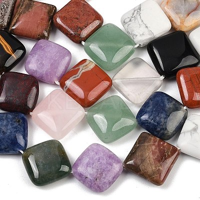 Natural Mixed Gemstone Beads Strands G-C220-C01-16mm-1