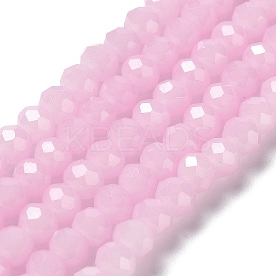 Baking Paint Imitation Jade Glass Bead Strands X-DGLA-A034-J6MM-A26-1
