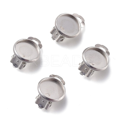 Tarnish Resistant 304 Stainless Steel Clip-on Earring Setting STAS-I166-33P-1