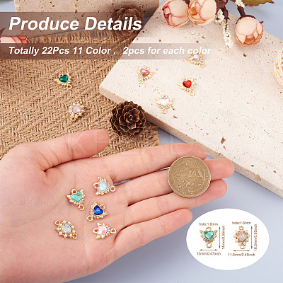 20Pcs 10 Color Zinc Alloy Links Connectors ALRI-MP0001-01-1