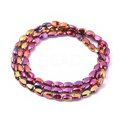 Electroplate Glass Beads Strands X-EGLA-G036-A-FP02-1