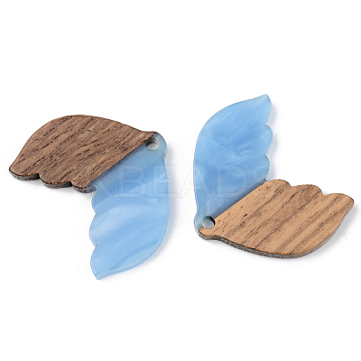 Resin & Walnut Wood Pendants RESI-S389-017A-1