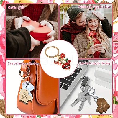 Valentine's Day Alloy Enamel Keychain KEYC-YW00185-01-1
